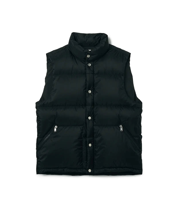 nonnative - EXPLORER DOWN VEST NYLON RIPSTOP WITH WINDSTOPPER® - BLACK