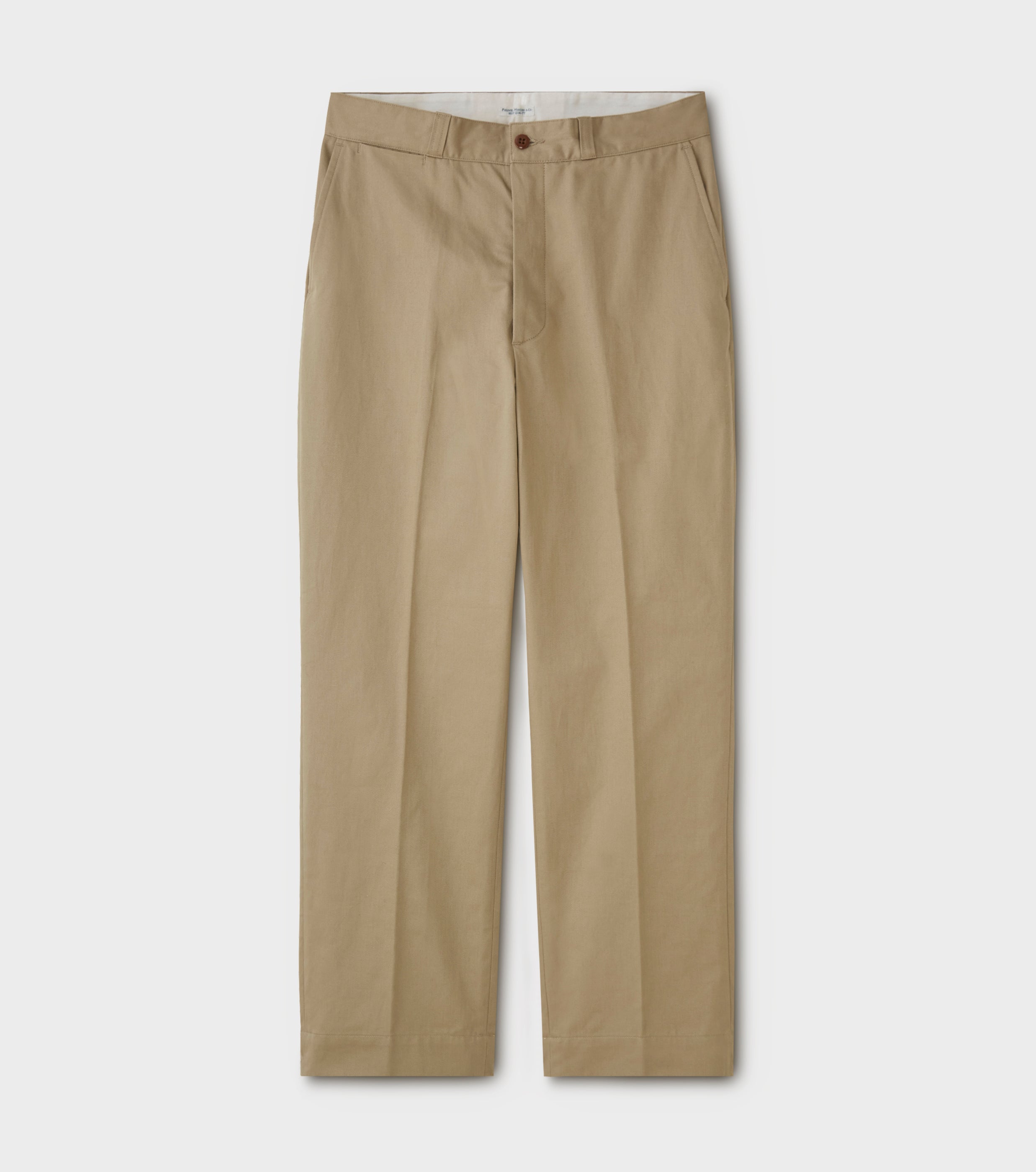 PHIGVEL -OFFICER TROUSERS WIDE- KHAKI BEIGE