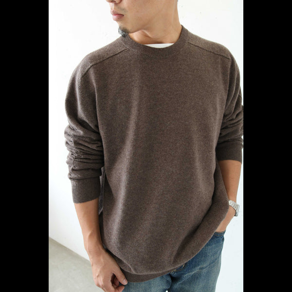 nonnative - DWELLER PULLOVER SWEATER CASHMERE YARN -BROWN
