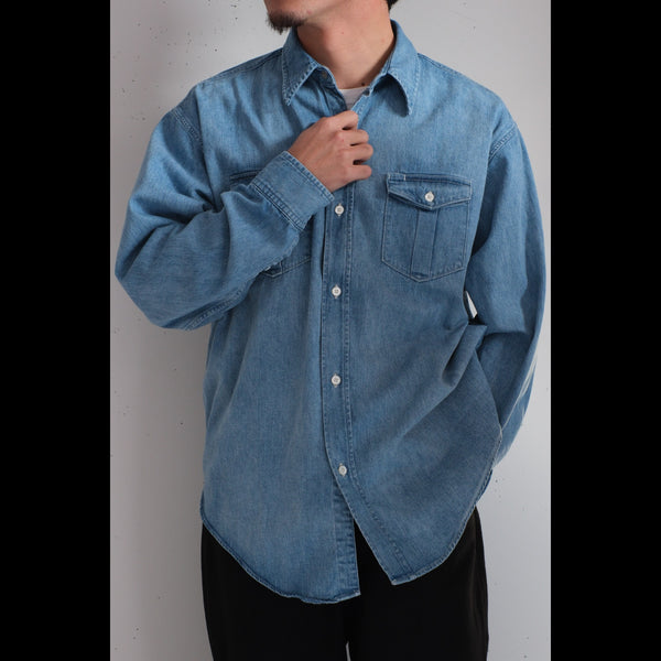 PHIGVEL - DENIM WORKADAY SHIRT - INDIGO(FADE)