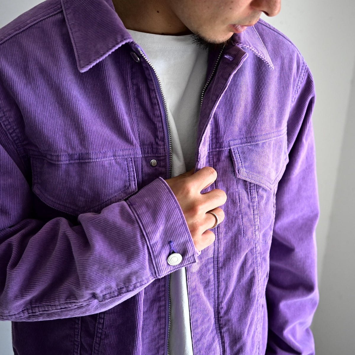 nonnative - TRUCKER BLOUSON COTTON CORD SULFUR DYE WITH 