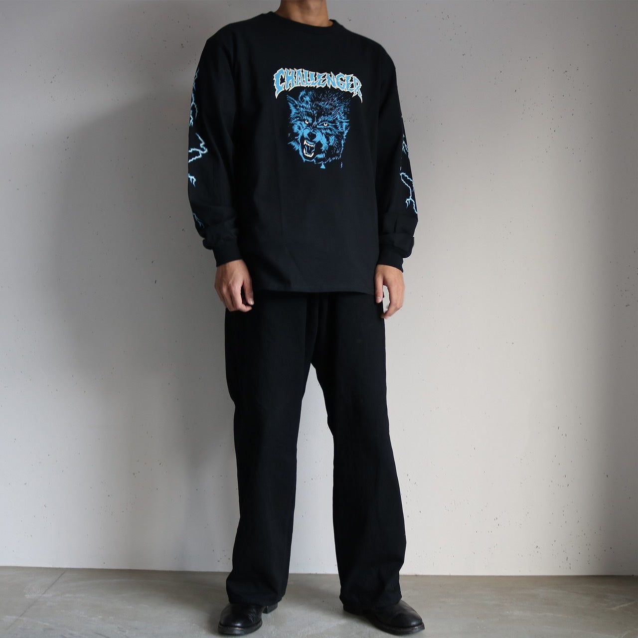 CHALLENGER （チャレンジャー）-L/S WOLF TEE- BLACK – anemoscope