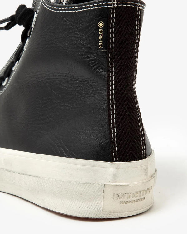 nonnative -  DWELLER TRAINER HI COW LEATHER WITH GORE-TEX by SPINGLE MOVE - BLACK