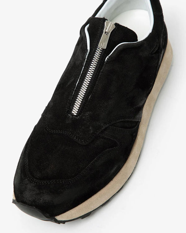 nonnative - DWELLER JOG TRAINER COW LEATHER by SABOR - BLACK