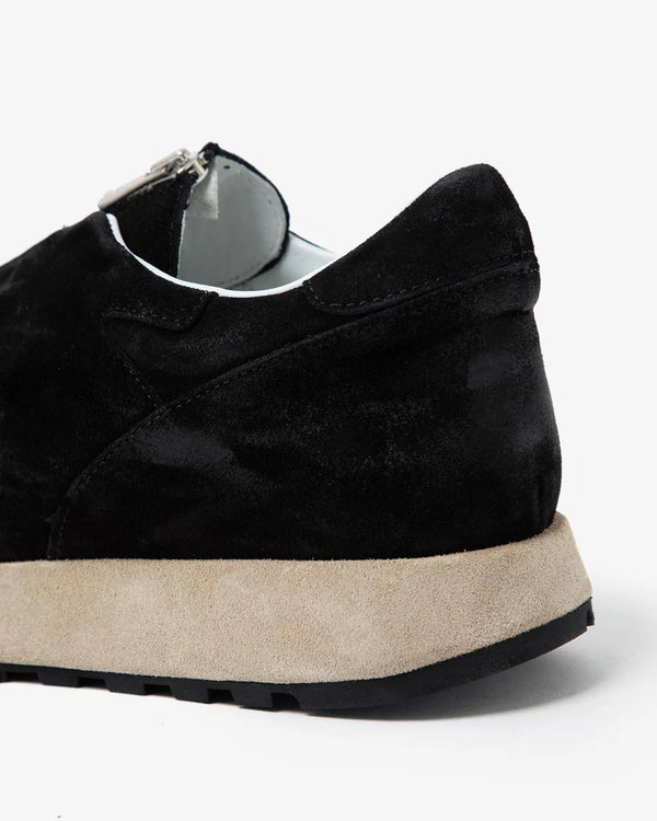 nonnative - DWELLER JOG TRAINER COW LEATHER by SABOR - BLACK