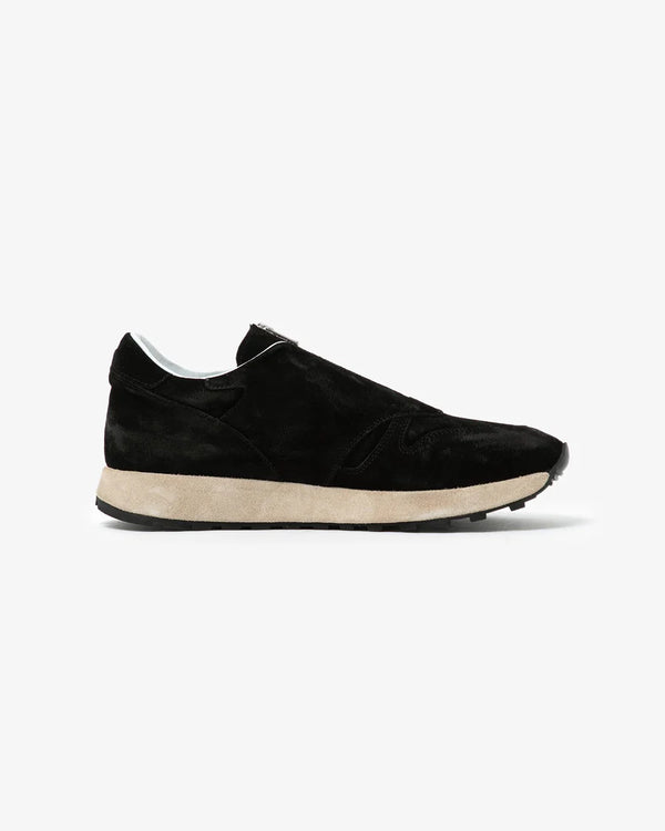 nonnative - DWELLER JOG TRAINER COW LEATHER by SABOR - BLACK