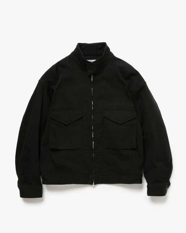 nonnative - TROOPER SHORT JACKET COTTON DRILL TWILL STRETCH -  BLACK