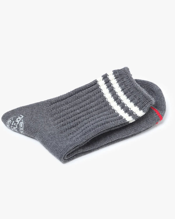 nonnative -  HIKER LINE SOCKS MID C/P/Pu WOVEN - CHARCOAL/IVORY