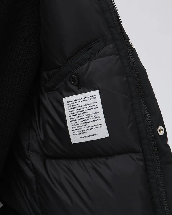 nonnative - EXPLORER DOWN VEST NYLON TAFFETA WITH GORE-TEX WINDSTOPPER - BLACK