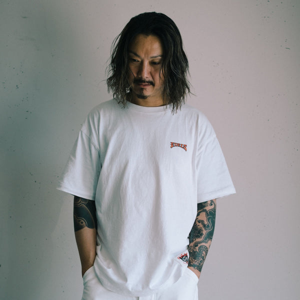 FUELS - S/S LEATHER TAG Tee - WHITE