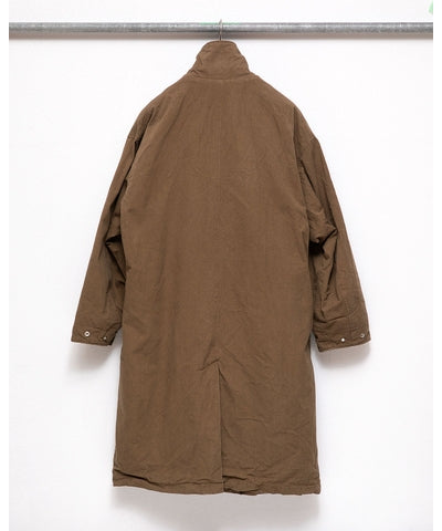 nonnative - WANDERER LONG COAT C/Li CANVAS SULFUR DYE WITH WINDSTOPPER® COYOTE
