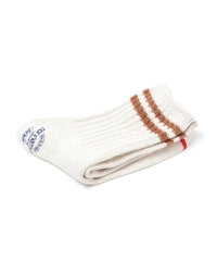 nonnative -  HIKER LINE SOCKS MID C/P/Pu WOVEN - IVORY/KHAKI