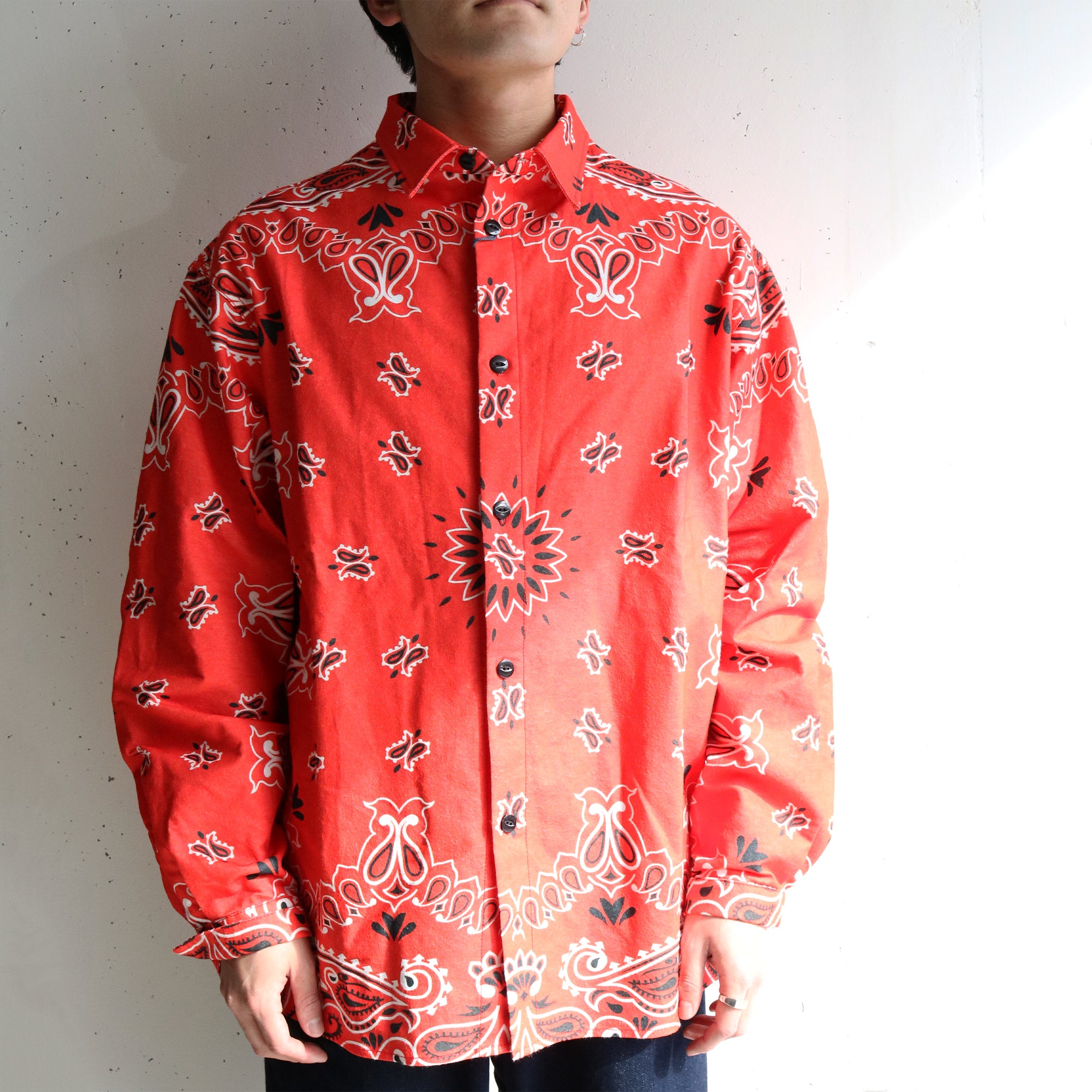 CHALLENGER - L/S BANDANA NEL SHIRT - RED