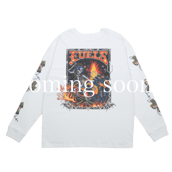 FUELS - L/S OUT OF HELL TEE - WHITE