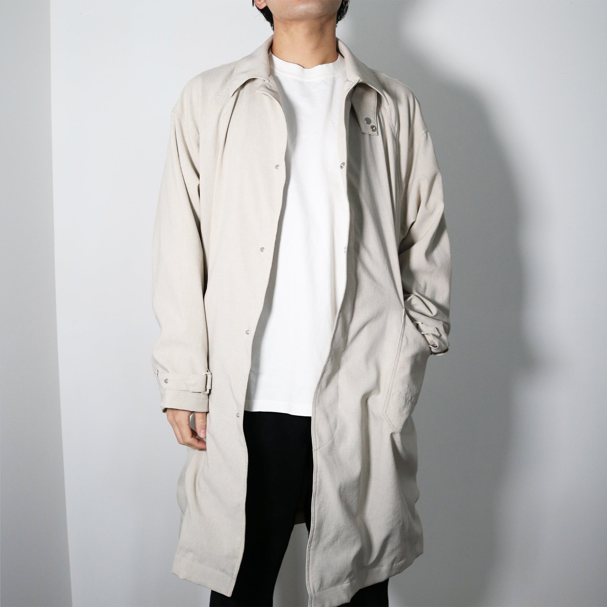 nonnative - WORKER LONG COAT POLY SHANTUNGWITH GORE-TEX 