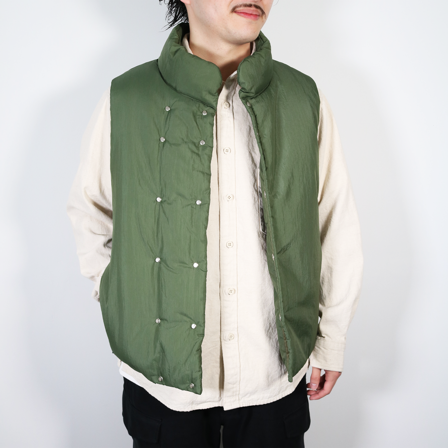 nonnative -HIKER PUFF VEST NYLON TAFFETA- OLIVE – anemoscope