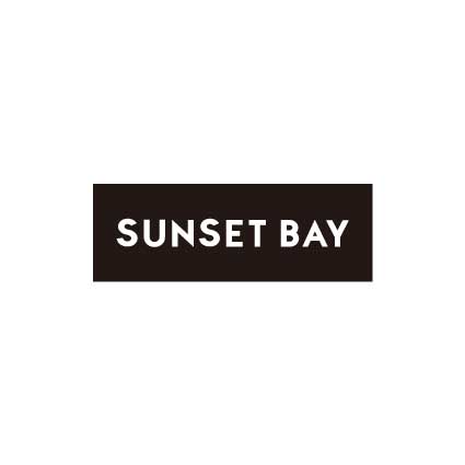 SUNSET BAY - BOX LOGO STICKER -BLACK-