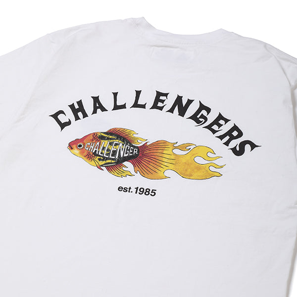 CHALLENGER （チャレンジャー）-FLAME FISH TEE- WHITE – anemoscope