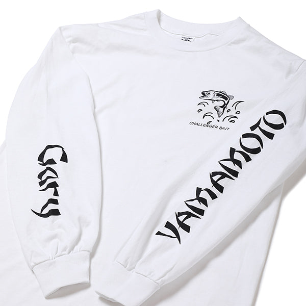 CHALLENGER （チャレンジャー）-x Gary YAMAMOTO L/S BAITS TEE- WHITE