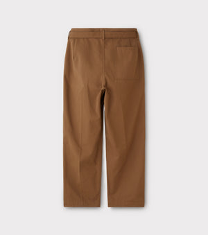 PHIGVEL -BELTED 2TUCK TROUSERS- TOBACCO