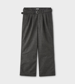PHIGVEL -C/W BELTED 2TUCK TROUSERS- HOUNDS TOOTH