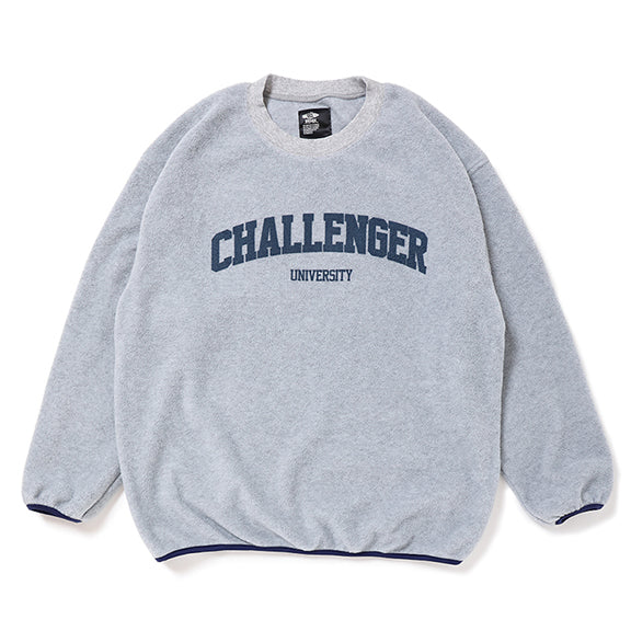 CHALLENGER（チャレンジャー） -COLLEGE LOGO C/N FLEECE- GRAY