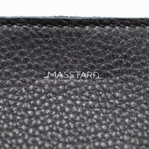 MASSTARD -MINIMAL LEATHER POUCH (Petit)- BLACK