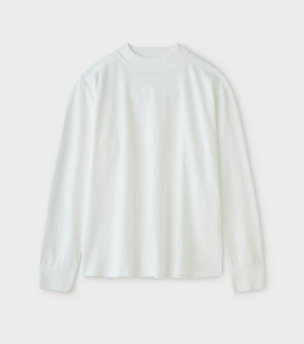 PHIGVEL -HIGHNECK LS TEE- OFF WHITE