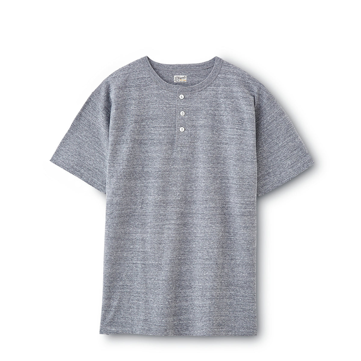 PHIGVEL -HENLEY NECK TEE- top gray